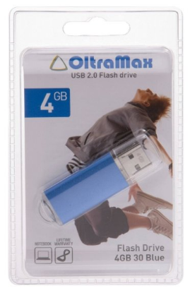 Изображение USB flash OltraMax 30,(USB 2.0/4 Гб)-синий ()