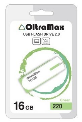 Изображение USB flash OltraMax 220,(USB 2.0/16 Гб)-зеленый ()