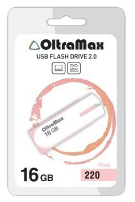 Изображение USB flash OltraMax 220,(USB 2.0/16 Гб)-розовый ()