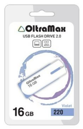 Изображение USB flash OltraMax 220,(USB 2.0/16 Гб)-фиолетовый ()