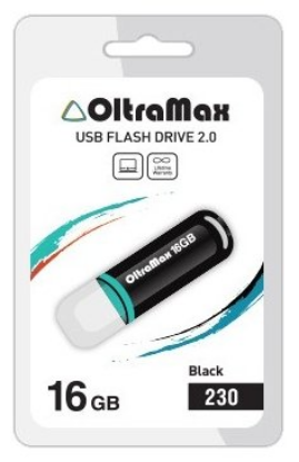 Изображение USB flash OltraMax 230,(USB 2.0/16 Гб)-черный ()