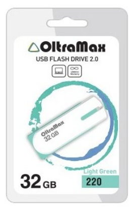 Изображение USB flash OltraMax 220,(USB 2.0/32 Гб)-светло-зеленый ()