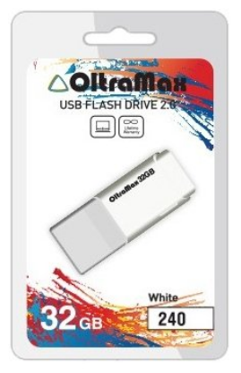 Изображение USB flash OltraMax 240,(USB 2.0/32 Гб)-белый ()