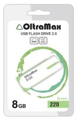 Изображение USB flash OltraMax 220,(USB 2.0/8 Гб)-зеленый (OM-8GB-220-зеленый)