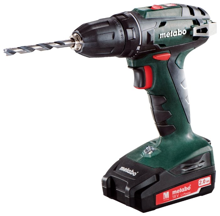 Изображение Шуроповерт Metabo BS 18 10мм 2.0Ah x2 Case (48 Н·м//Li-Ion/2 А.ч/18 В) (602207560)