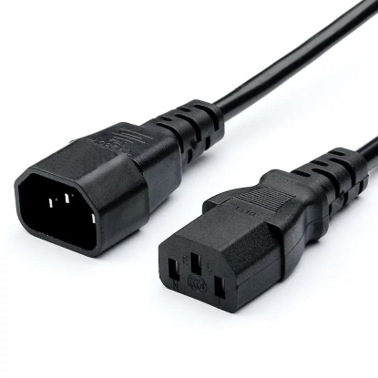 Изображение Кабель удлинительный Atcom АТ10117 CEE 7/7 IEC 320 C13 черный 1,8 м