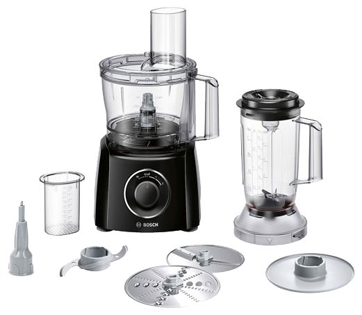 Изображение Кухонный комбайн Bosch MCM 3201B (2,3 л /800 Вт /черный, серый)