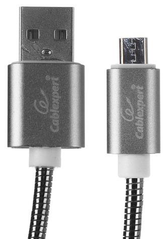 Изображение Кабель соединительный Gembird CC-G-mUSB02Gy-1.8M USB 2.0 A Micro USB 2.0 B серый 1,8 м