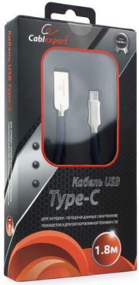 Изображение Кабель соединительный Gembird CC-P-USBC02Bl-1.8M USB 2.0 A USB 3.0 C синий 1,8 м