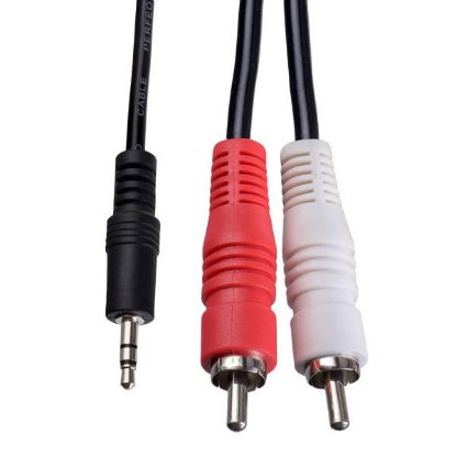 Изображение Кабель соединительный Perfeo J2005 3.5 mm jack-RCA x2 (черный) (5 м)