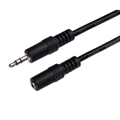 Изображение Кабель удлинительный Perfeo J2201 3.5 mm jack-3.5 mm jack (черный) (2 м)