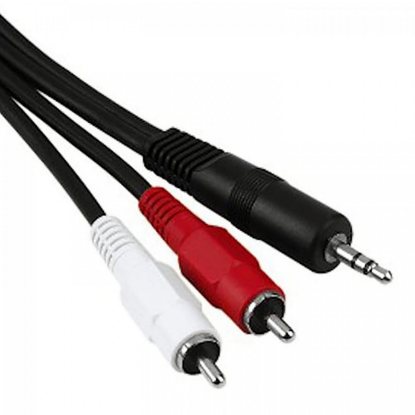 Изображение Кабель соединительный 5BITES AC35J2R-050M 3.5 mm jack-RCA x2 (черный) (5 м)