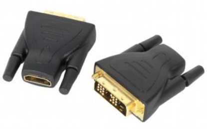 Изображение Переходник Gembird A-HDMI-DVI-2 DVI-D-HDMI (черный) ()