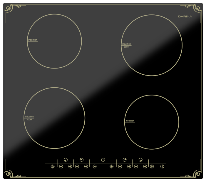 Изображение Варочная панель Дарина P8 EI 305 B (черный)