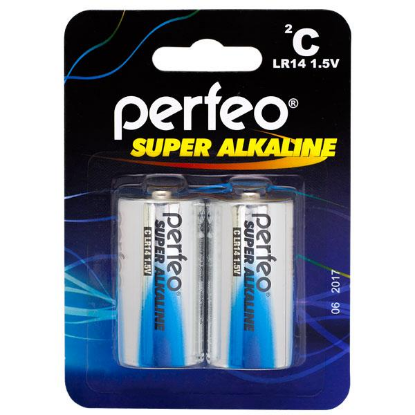 Изображение Батарейка Perfeo LR14-2BL SUPER ALKALINE (C (R14,LR14,А343) 1,5 В  щелочная (алкалиновая))