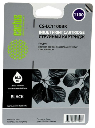 Изображение Картридж Cactus CS-LC1100BK