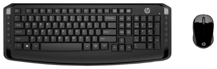 Изображение Комплект клавиатура и мышь HP 3ML04AA Wireless Keyboard and Mouse 300 Black USB