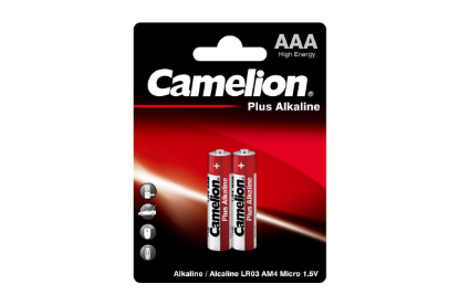 Изображение Батарейка Camelion LR03-BP2 2шт/уп (AAA (R03,286,LR03) 1,5 В 1250 мА*час щелочная (алкалиновая))