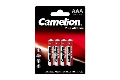 Изображение Батарейка Camelion LR03-BP4 (AAA (R03,286,LR03) 1,5 В 1250 мА*час щелочная (алкалиновая))