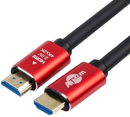 Изображение Кабель Atcom AT5941 HDMI-HDMI (черный/золотистый/красный) (2 м)