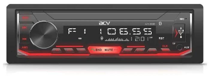 Изображение Автомагнитола ACV AVS-816BR, (4x50 Вт, монохромный дисплей, черный)