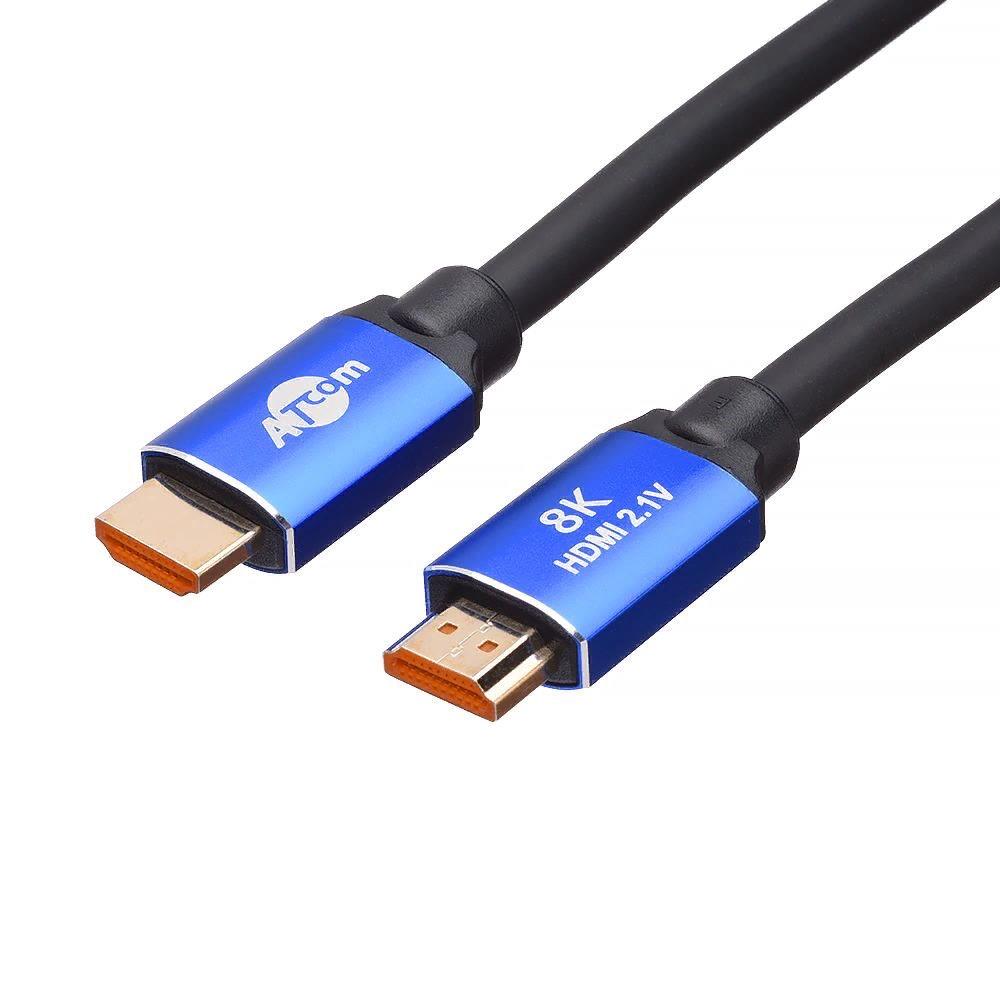 Изображение Кабель Atcom AT8883 HDMI-HDMI (черный/синий) (3 м)