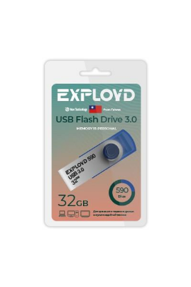 Изображение USB flash Exployd 590,(USB 3.0/32 Гб)-синий ()