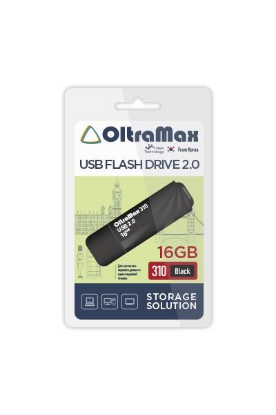 Изображение USB flash OltraMax 310,(USB 2.0/16 Гб)-черный ()