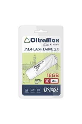 Изображение USB flash OltraMax 310,(USB 2.0/16 Гб)-белый ()