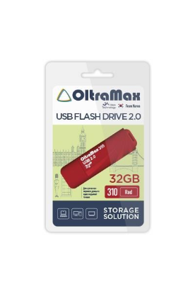 Изображение USB flash OltraMax 310,(USB 2.0/32 Гб)-красный ()