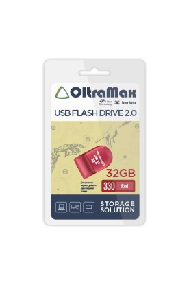 Изображение USB flash OltraMax 330,(USB 2.0/32 Гб)-красный ()