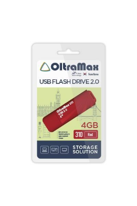 Изображение USB flash OltraMax 310,(USB 2.0/4 Гб)-красный ()