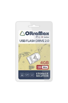 Изображение USB flash OltraMax 330,(USB 2.0/4 Гб)-белый ()