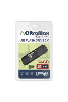 Изображение USB flash OltraMax 310,(USB 2.0/64 Гб)-черный ()