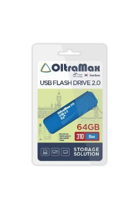 Изображение USB flash OltraMax 310,(USB 2.0/64 Гб)-синий ()