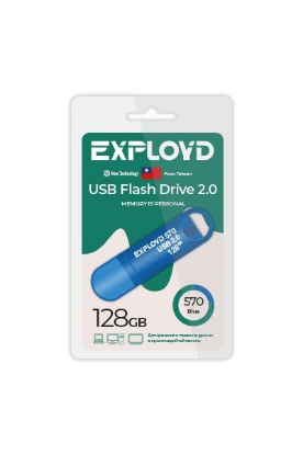 Изображение USB flash Exployd 570,(USB 2.0/128 Гб)-синий ()