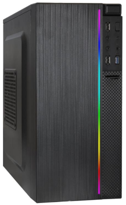 Изображение Корпус ExeGate mEVO-9302-RGB (mATX, черный, без БП)/(EX287882RUS)