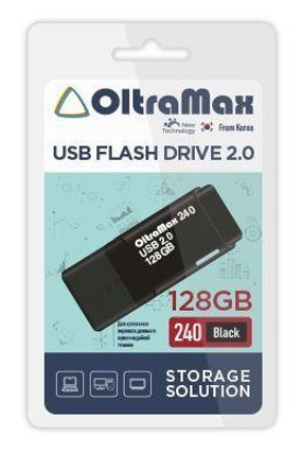 Изображение USB flash OltraMax 240,(USB 2.0/128 Гб)-черный ()