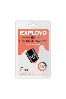 Изображение USB flash Exployd 640,(USB 2.0/8 Гб)-черный ()