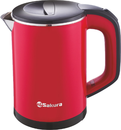 Изображение Электрический чайник Sakura SA-2158BR (1000 Вт/0,6 л /пластик/красный, черный)