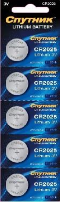 Изображение Батарейка Спутник CR2025 LITHIUM (CR2025 (5003LC) 3 В  Lithium)