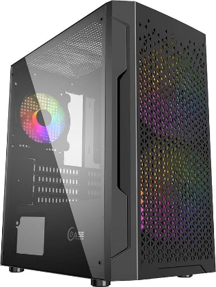 Изображение Корпус PowerCase Mistral Micro Z3B Mesh LED (ATX, черный, без БП)/(CMIMZB-L3)