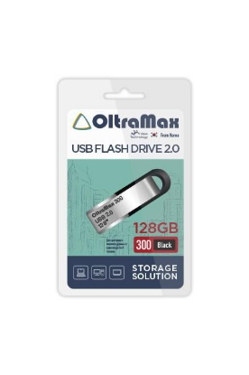 Изображение USB flash OltraMax 300,(USB 2.0/128 Гб)-черный ()