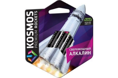 Изображение Батарейка Космос ROCKETS LR03_4BL (AAA (R03,286,LR03) 1,5 В  щелочная (алкалиновая))