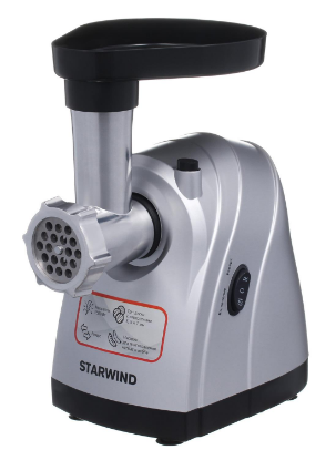 Изображение Мясорубка STARWIND SMG4485 (1800 Вт /2,2 кг/мин/серебристый)