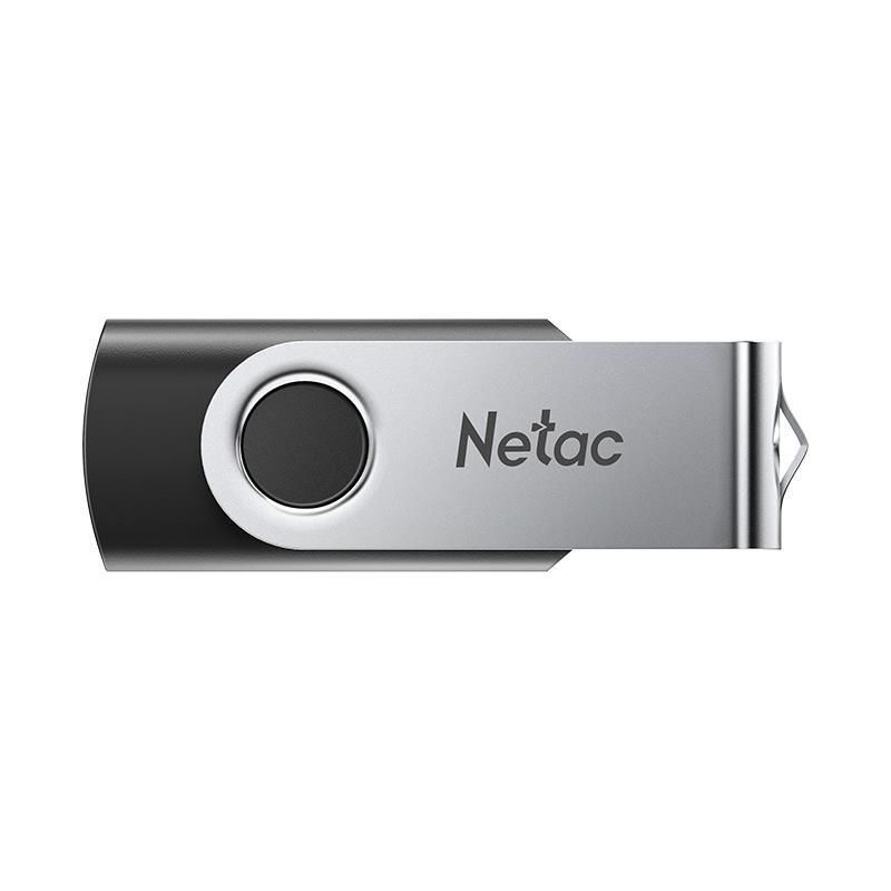 Изображение USB flash NETAC U505,(USB 2.0/16 Гб)-серебристый, черный (NT03U505N-016G-20BK)