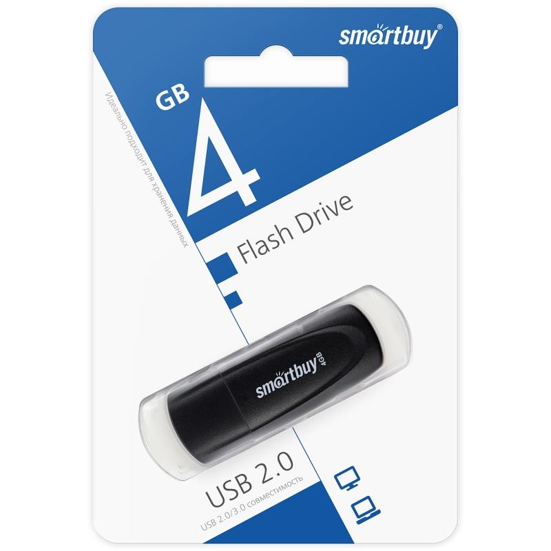 Изображение USB flash SmartBuy Scout,(USB 2.0/4 Гб)-черный (SB004GB2SCK)