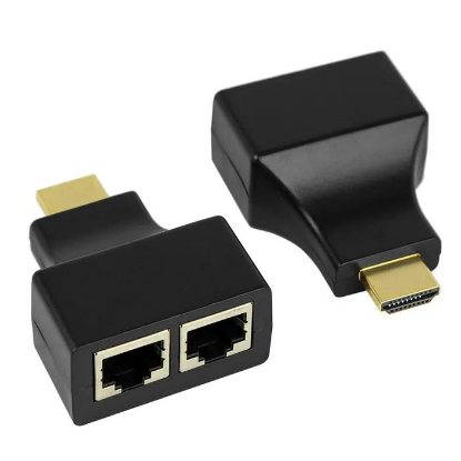 Изображение Переходник Rexant 17-6916 HDMI-2x RJ-45 (черный) ()