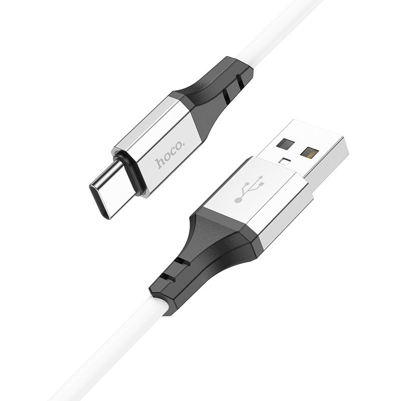 Изображение Кабель соединительный Hoco X86 USB 2.0 A USB Type-C белый 1 м