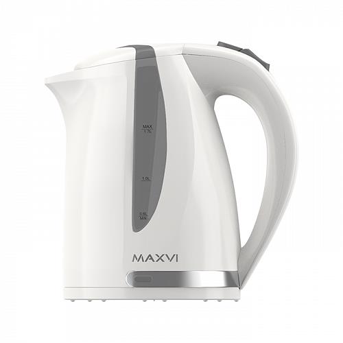 Изображение Электрический чайник MAXVI KE1701P (2200 Вт/1,7 л /пластик/серый, белый)